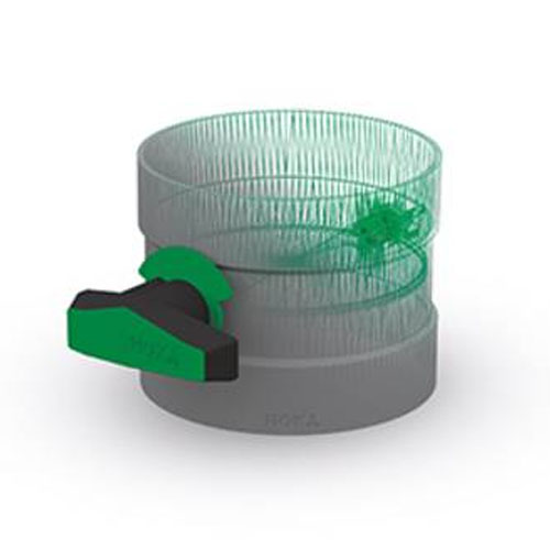 PP-el-s Drosselklappe mit Griff und 15&deg; Raster, beidseitig Muffe, elektrisch leitf&auml;hig