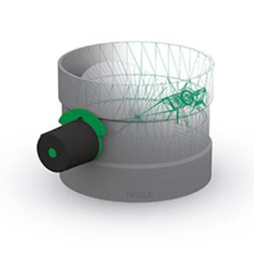 PP-el-s Drosselklappe mit Drehknopf stufenlos, beidseitig Muffe, elektrisch leitf&auml;hig