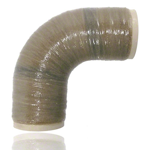 UP-GF-PVCC Bogen 90&deg; DIN 16 966, Form E1, Rohrtyp B, Liner PVCC, mit Laminatende, PN 16