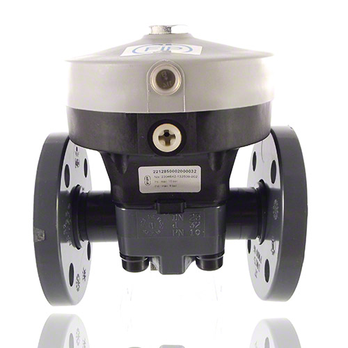 PVC U 2/2-Wege-Membranventil, Ausf&uuml;hrung Flansch, DA, EPDM