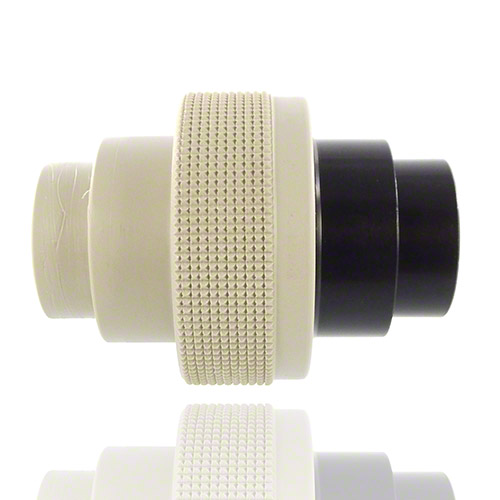 Verschraubung aus PP, au&szlig;en ger&auml;ndelt