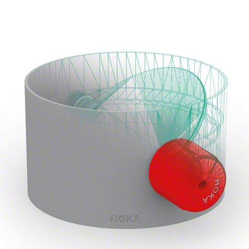 PE&nbsp; Drosselklappe mit Drehknopf rot, beidseitig mit Muffe