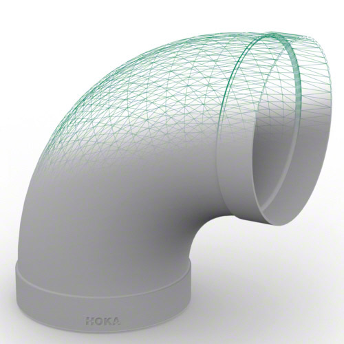 PVDF Rohrbogen mit Muffen 90&deg;