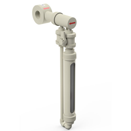 Nebenstromdurchflussmessger&auml;t PP-H Typ DST-PP PN 10 DN 65