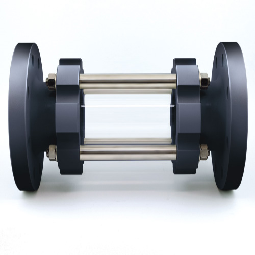 Schauglas aus PE-el, Ausf&uuml;hrung Flansch, EPDM Dichtung