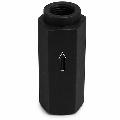R&uuml;ckschlagventil PE-el, O-Ring EPDM, federbelastet, beidseitig mit Innengewinde G 1/4